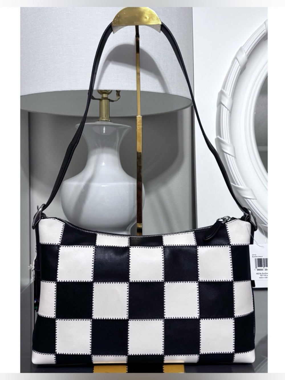 COACH Alter/Ego Slouchy Shoulder Bag, BLACK/ CHALK - Picture 4 of 13